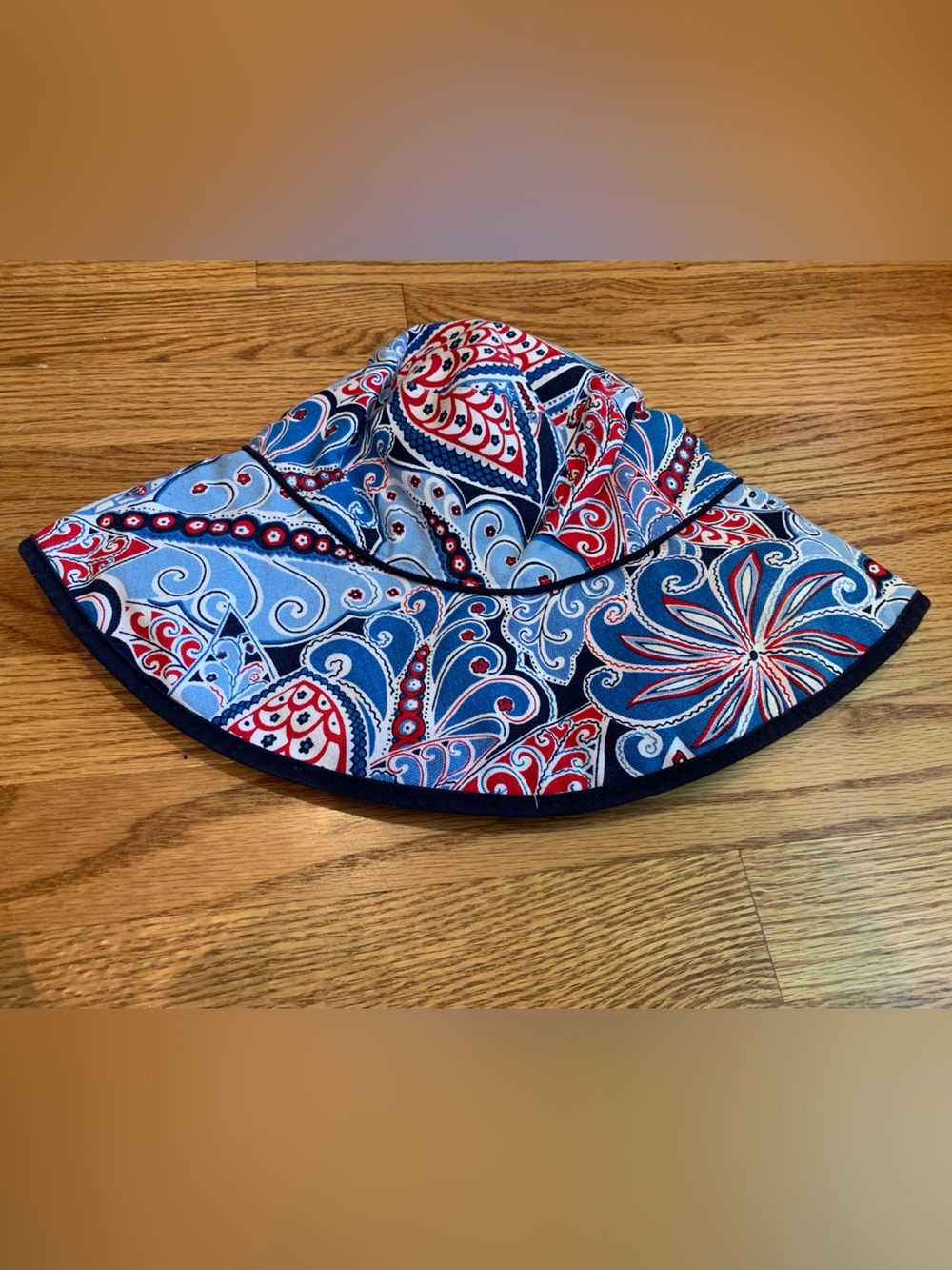 Vera Bradley Seaside Collection Reversible Floral Print Cotton Bucket Hat